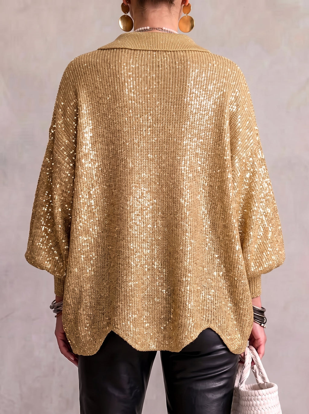Karina | Oversized kardigan s límcem a knoflíky