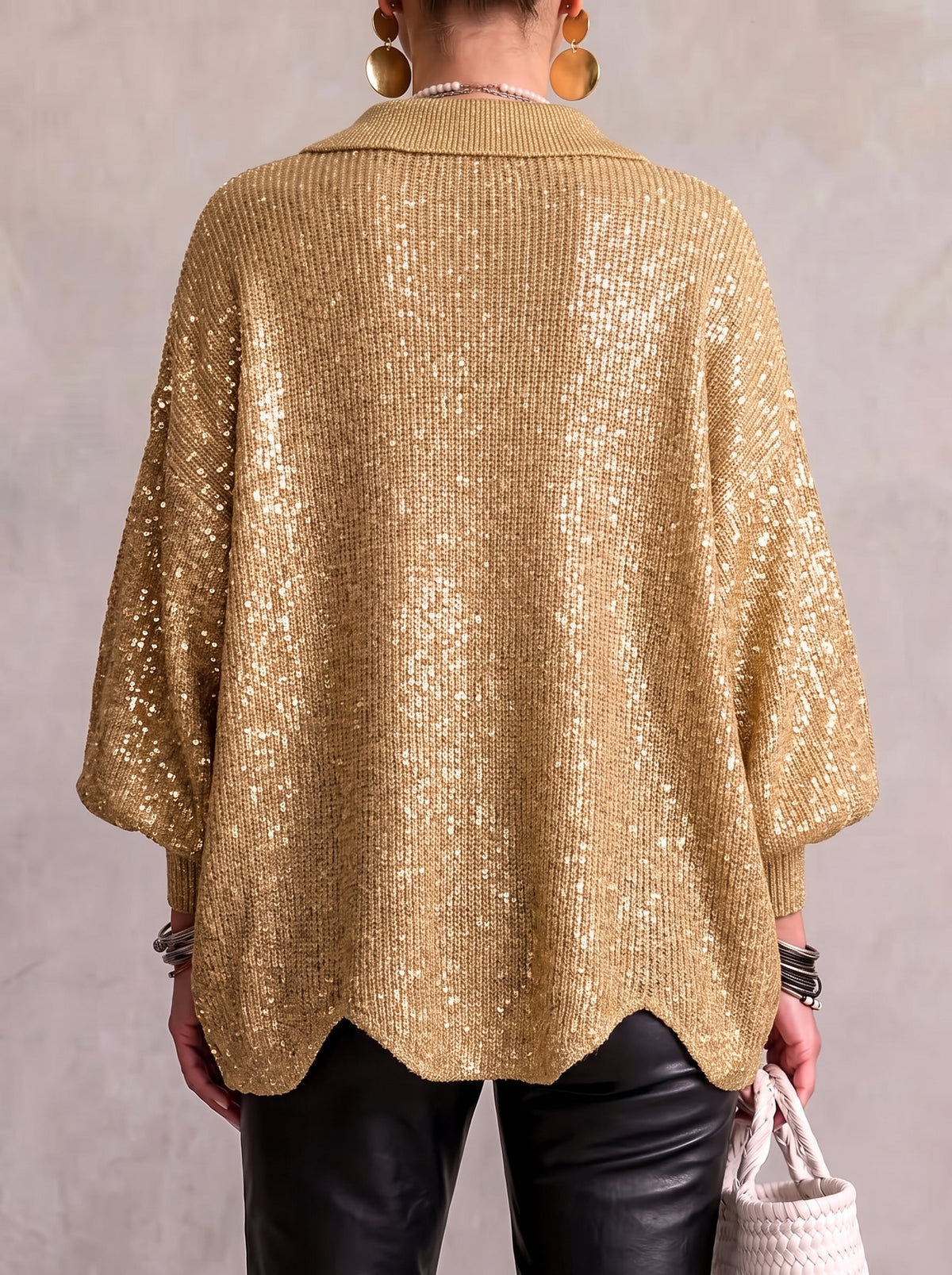 Karina | Oversized kardigan s límcem a knoflíky